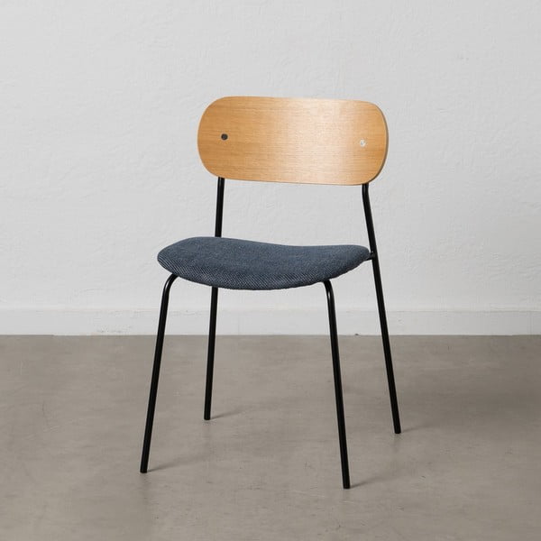 Valgomojo kėdės mėlynos spalvos/natūralios spalvos 4 vnt. Moe – Ixia-image-1