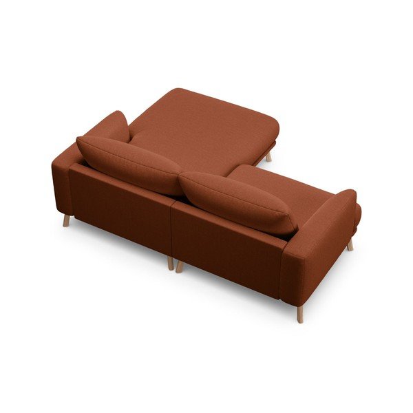 Terakotos spalvos kampinė sofa (su dešiniuoju kampu/su gultu) Naomi – Micadoni -image-3