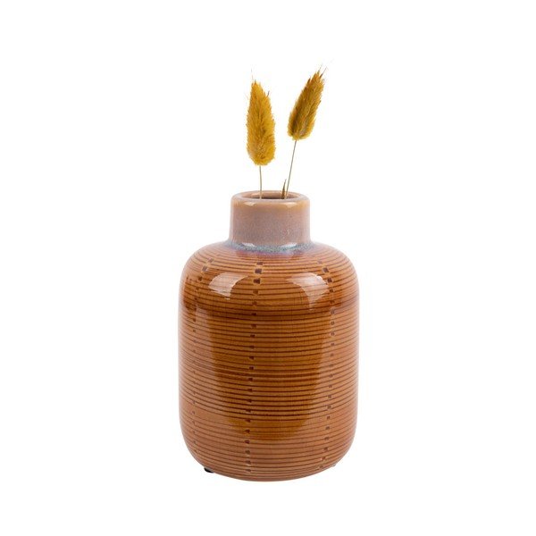 Oranžinė keraminė vaza PT LIVING Bottle, aukštis 14 cm-image-2