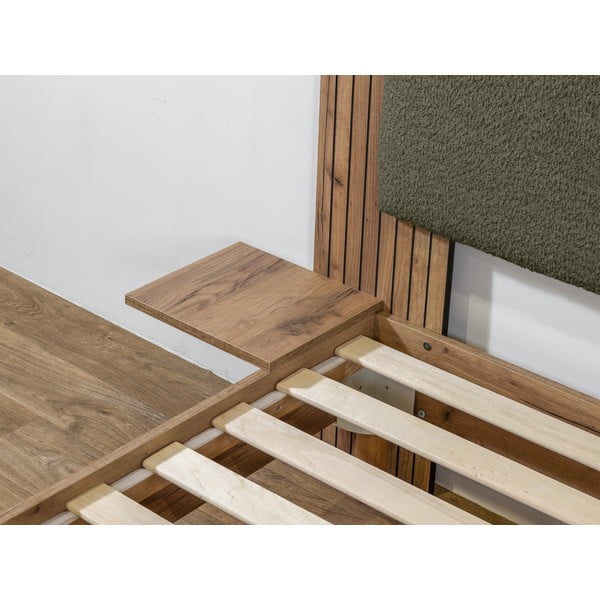 Dvigulė lova žalios spalvos su lovos grotelėmis 140x190 cm Lior – Bobochic Paris-image-3