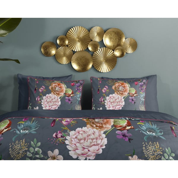 Antracito spalvos iš satino medvilnės dvigulė/itin ilga patalynė 240x220 cm Parma – Descanso-image-2