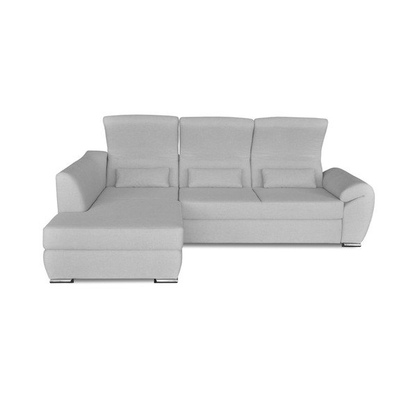 Šviesiai pilka kampinė sofa-lova "Windsor & Co. Sofos Epsilon, kairysis kampas-image-2