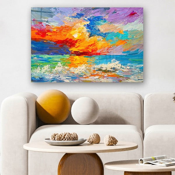 Paveikslas ant stiklo 100x70 cm Abstract Sunset - Wallity-image-1