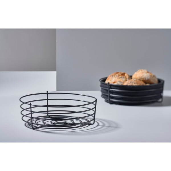 Juodas virtuvinis krepšelis duonai ir vaisiams Zone Singles-image-1