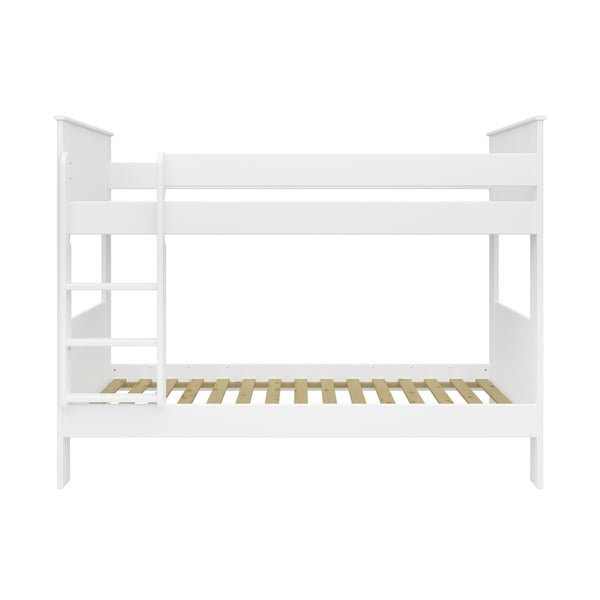 Balta dviaukštė lova vaikams 90x200 cm Alba - Tvilum