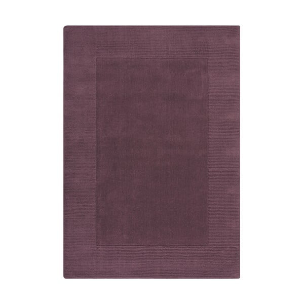 Rankų darbo iš vilnos kilimas tamsiai violetinės spalvos 200x290 cm Border – Flair Rugs