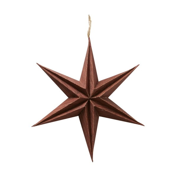 Žvaigždės formos, rudos spalvos pakabinama kalėdinė dekoracija Boltze Kassia, ø 20 cm