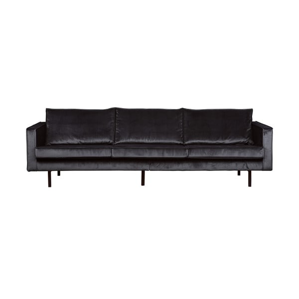 Tamsiai pilka aksominė sofa BePureHome Rodeo, 277 cm