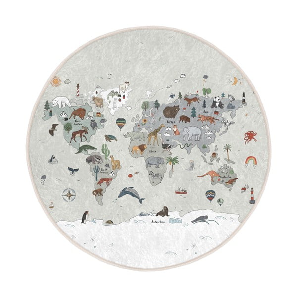 Skalbiamas vaikiškas žaidimų kilimas ø150 cm Big World – Mila Home
