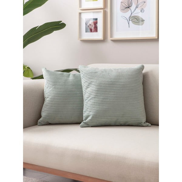 Iš kordinio velveto dekoratyviniai pagalvių užvalkalai 2 vnt. 43x43 cm – Mioli Decor-image-1