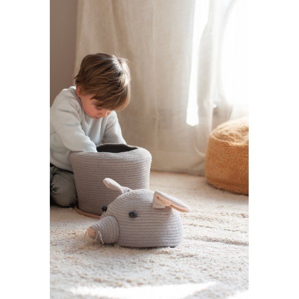 Iš tekstilės vaikiškas krepšys pilkos spalvos ø 25x30 cm Renata the Rat – Lorena Canals-image-2