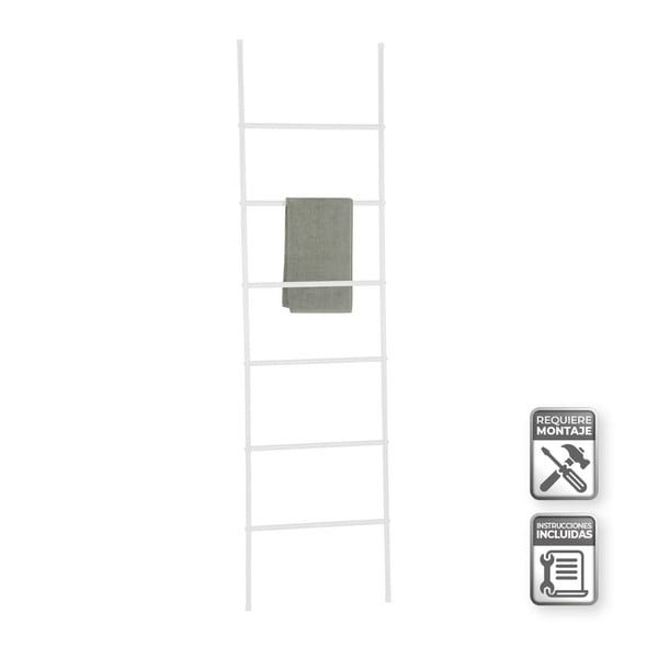 Dekoratyvinės kopėčios rankšluosčiams džiovinti baltos spalvos – Casa Selección-image-1