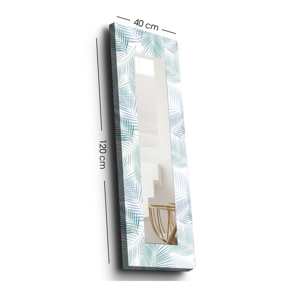 Sieninis veidrodis su mediniu rėmu 40x120 cm - Wallity-image-4