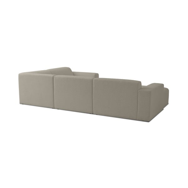 Iš boucle kampinė sofa šviesiai rudos spalvos („U“ formos) Roxy – Scandic-image-2