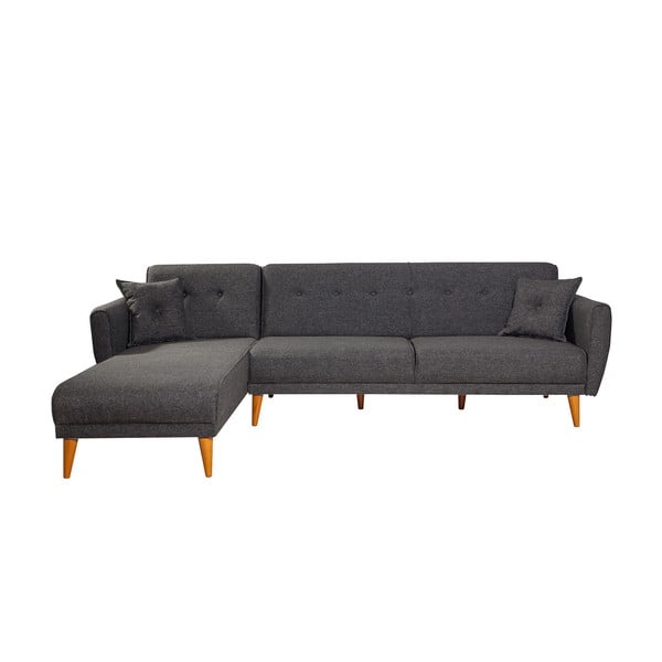 Sulankstoma kampinė sofa antracito spalvos Aria – Balcab Home