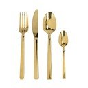 Auksinės spalvos stalo įrankiai iš nerūdijančio plieno 16 vnt. Diseno – Mikasa