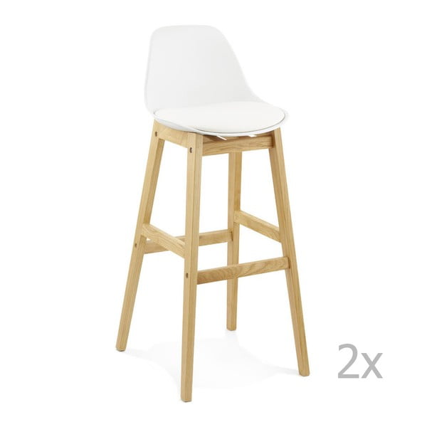 2 baltų baro kėdžių rinkinys "Kokoon Design Elody