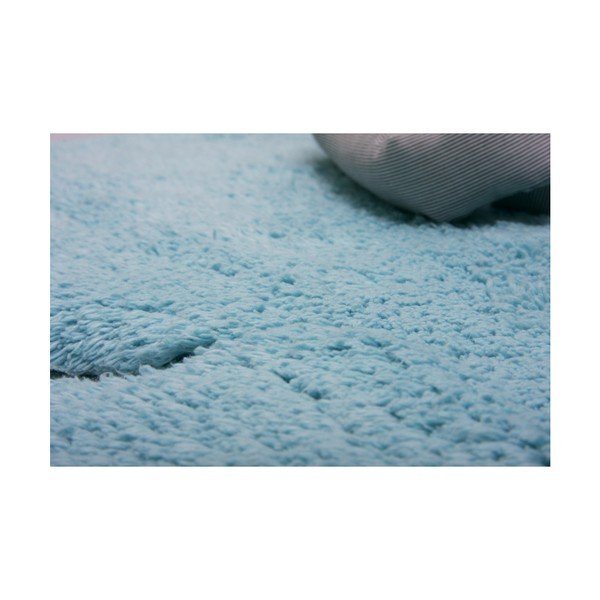 Rankų darbo mėlynas vaikiškas kilimas Nattiot Little Teddy, 80 x 100 cm-image-1