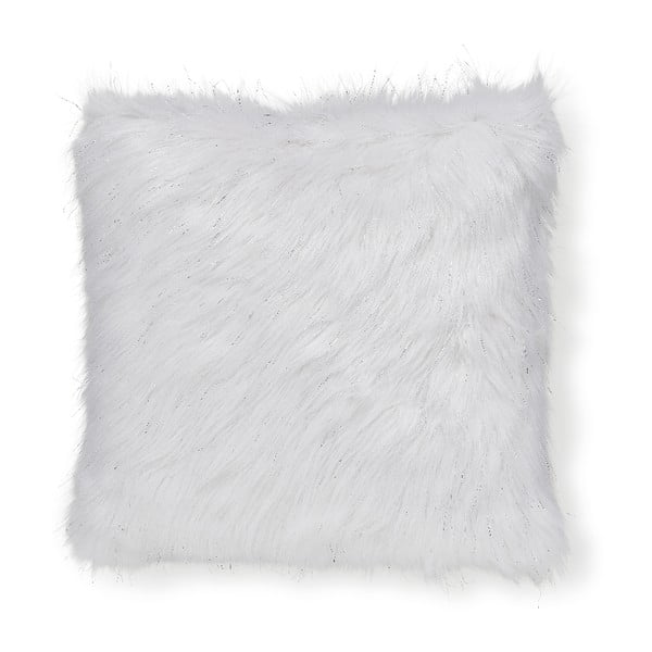 Baltas dirbtinio kailio užvalkalas "Catherine Lansfield Metallic Fur", 45 x 45 cm