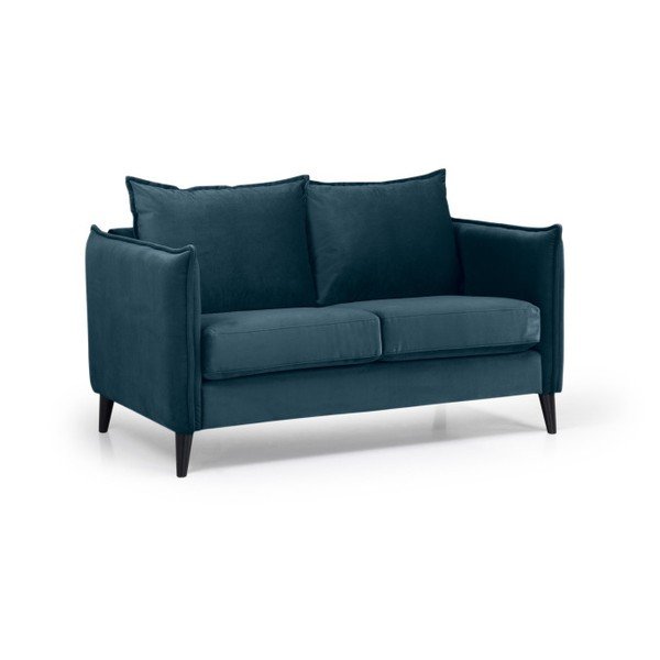 Mėlyna aksominė sofa Scandic Leo, 145 cm-image-2