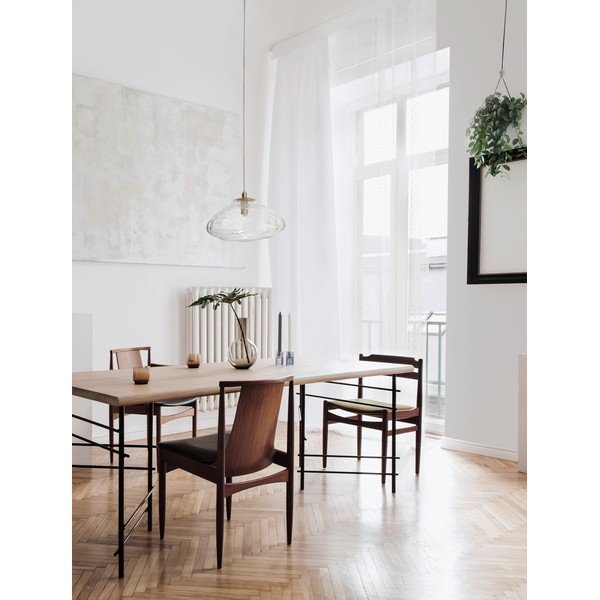 Žalvario spalvos iš stiklo kabantis šviestuvas ø 26 cm King – Nova Luce-image-1