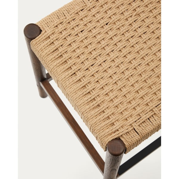 Rudos spalvos/natūralios spalvos iš ąžuolo masyvo baro kėdžių komplektas 2 vnt. (sėdynės aukštis 66 cm) Yalia – Kave Home-image-4