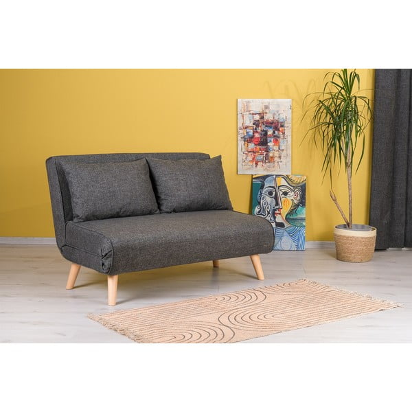Sulankstoma sofa tamsiai pilkos spalvos 120 cm Folde – Artie-image-1