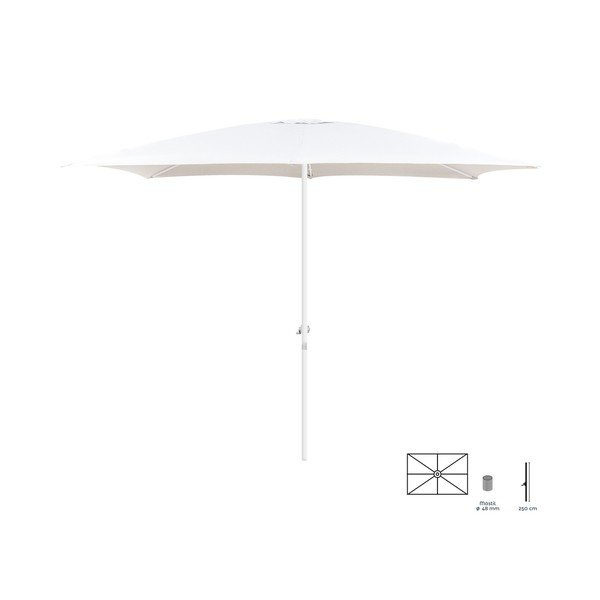 Baltas skėtis ø 300 cm Alba - LDK Garden-image-3
