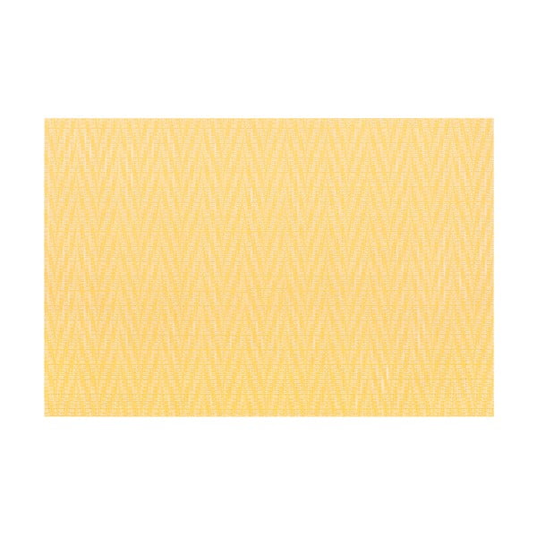 Geltonos spalvos "Tiseco Home Studio Chevron" kilimėlis, 45 x 30 cm