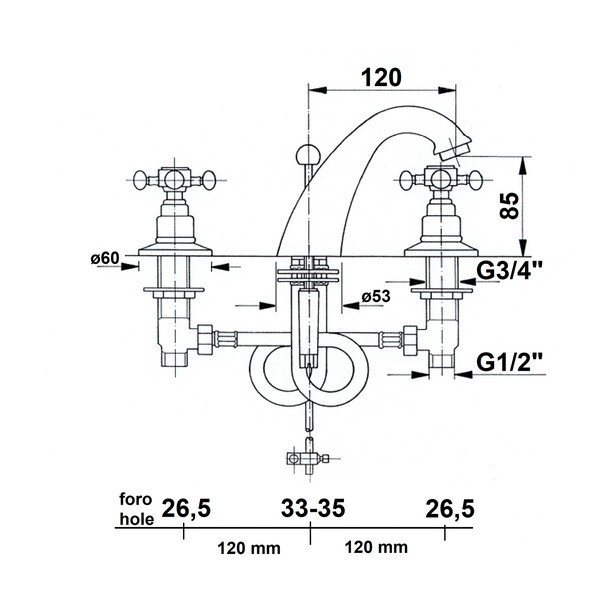 Kriauklei čiaupas blizgios sidabrinės spalvos Antea – Sapho-image-1