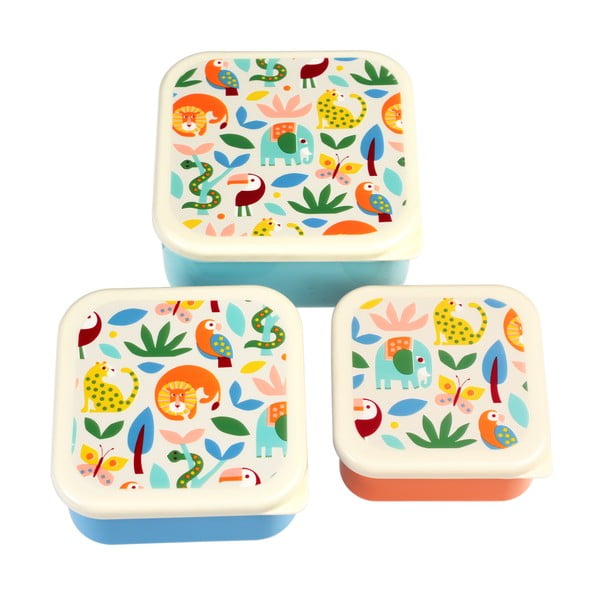 Vaikiškos pietų dėžutės 3 vnt. Wild Wonders – Rex London