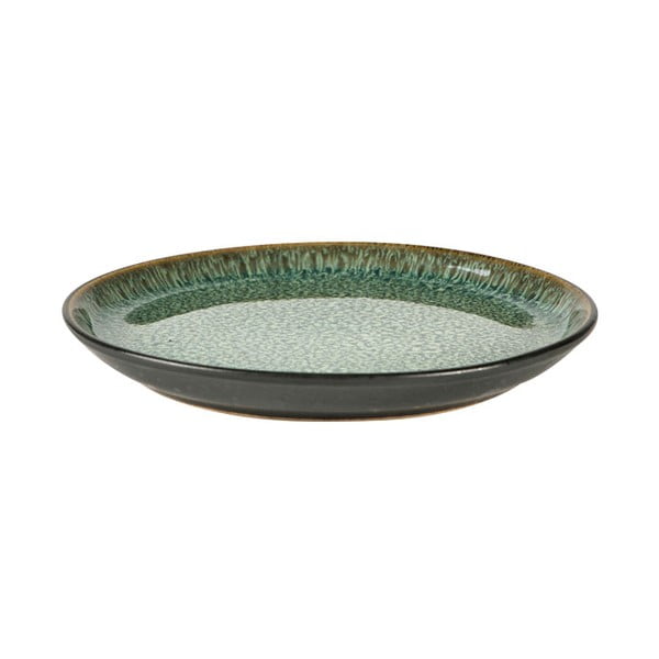 Žalios spalvos/juodos spalvos desertinė iš akmens masės lėkštė ø 17 cm Gastro Green/Black – Bitz-image-2
