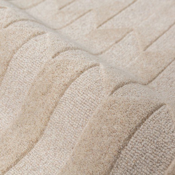 Rankų darbo žalios spalvos/natūralios spalvos iš vilnos kilimas 60x230 cm Apex Border Wool – Flair Rugs-image-4