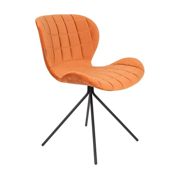 2 oranžinių "Zuiver OMG Velvet" kėdžių rinkinys
