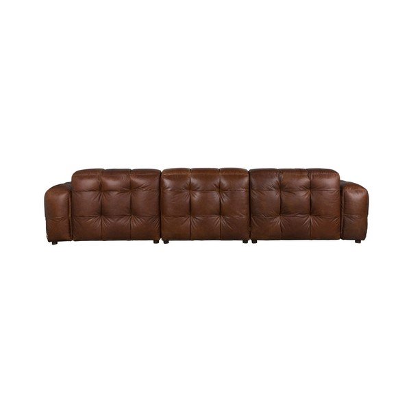 Rudos spalvos sofa iš odos 364 cm Hackman – Dutchbone-image-3