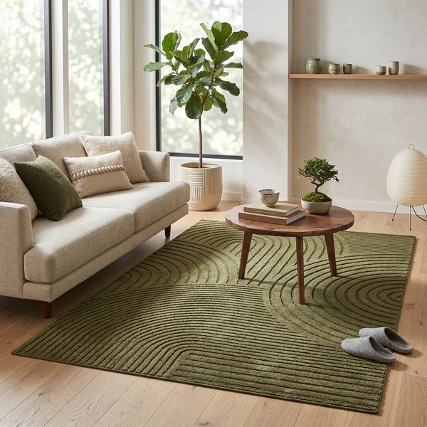 Tamsiai žalios spalvos kilimas 160x230 cm Whirl – ESTE-image-1