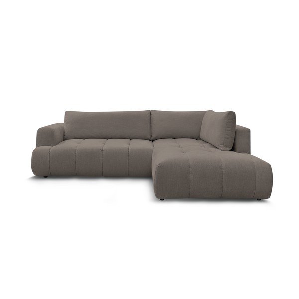 Taupe spalvos sulankstoma/su sandėliavimo vieta kampinė sofa (su dešiniuoju kampu/„L“ formos) Fuji – Bobochic Paris