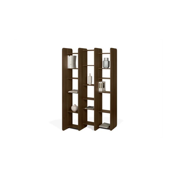 Knygų spinta iš riešutmedžio medienos TemaHome Twin, aukštis 187 cm-image-2