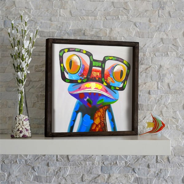 Dekoratyvinis įrėmintas paveikslas Frog, 34 x 34 cm-image-1