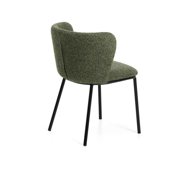 Žalios spalvos iš audinio valgomojo kėdė Ciselia – Kave Home-image-4