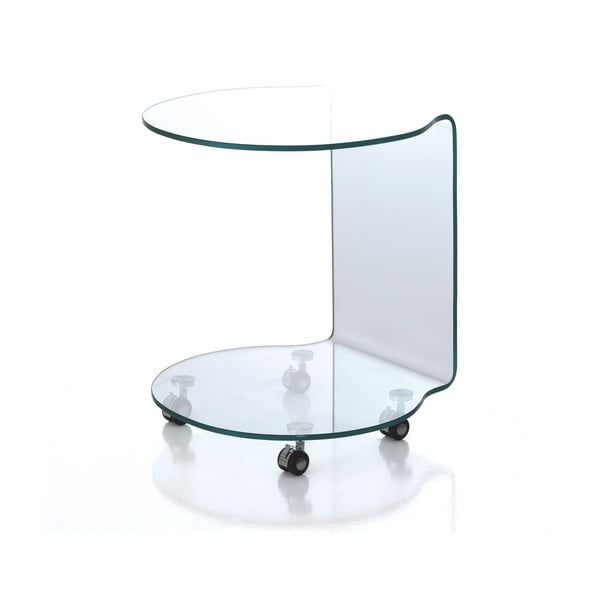 Iš stiklo apvalios formos šoninis stalas ø 50 cm Move – Tomasucci