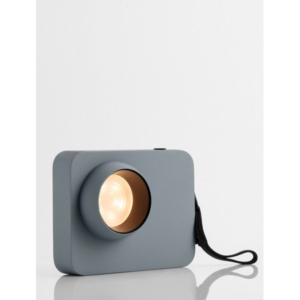 Pilkai mėlynos spalvos iš metalo stalinis šviestuvas LED su pritemdymo funkcija (aukštis 11 cm) Kedros – Nova Luce-image-1