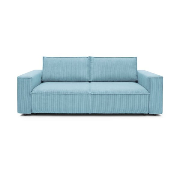 Sulankstoma sofa šviesiai mėlynos spalvos iš kordinio velveto 245 cm Nihad – Bobochic Paris