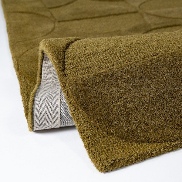 Rankų darbo tamsiai žalios spalvos iš vilnos kilimas 160x230 cm Gigi – Flair Rugs-image-4