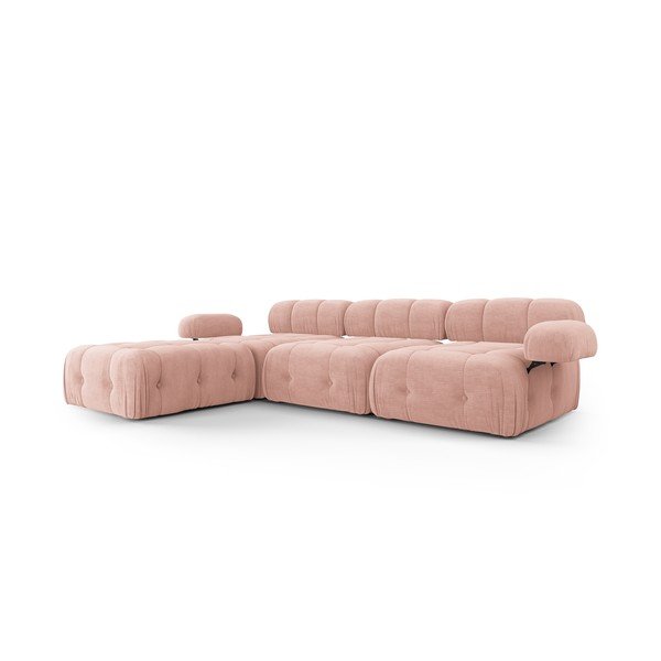 Kampinė sofa šviesiai rožinės spalvos Ferento – Cosmopolitan Design-image-3