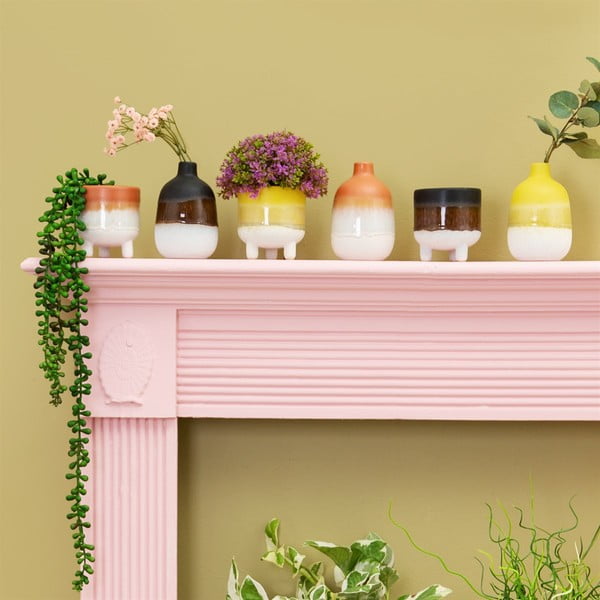 Juodos ir baltos spalvos vazonas Sass & Belle Bohemian Home Mojave, ø 7,5 cm-image-1