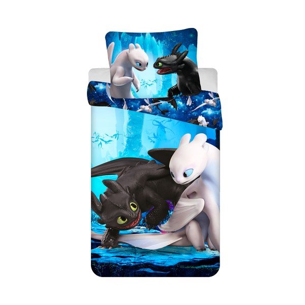 Viengulė vaikiška patalynė iš mikropluošto 140x200 cm How to Train Your Dragon – Jerry Fabrics