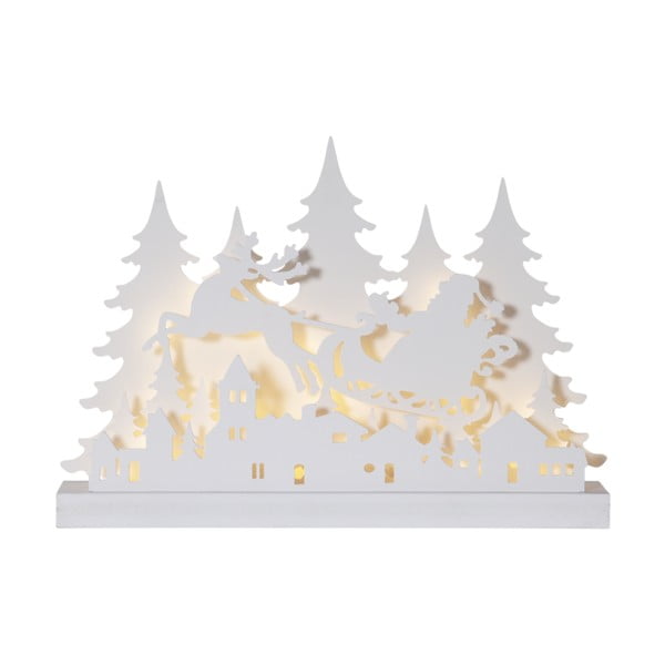 Šviečianti dekoracija baltos spalvos su Kalėdų motyvu Grandy – Star Trading