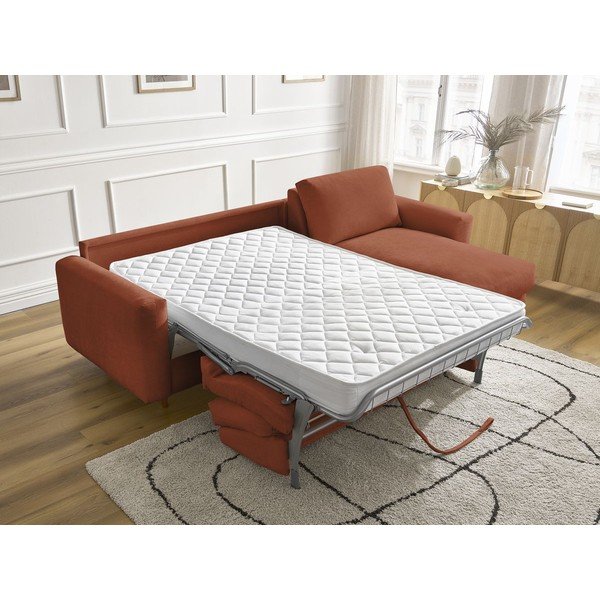Oranžinės spalvos kampinė sofa Nouveau Cocoone – Bobochic Paris-image-1