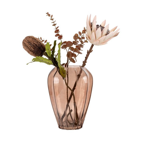 Iš stiklo  vaza rudos spalvos (aukštis 29 cm) – House Nordic-image-3